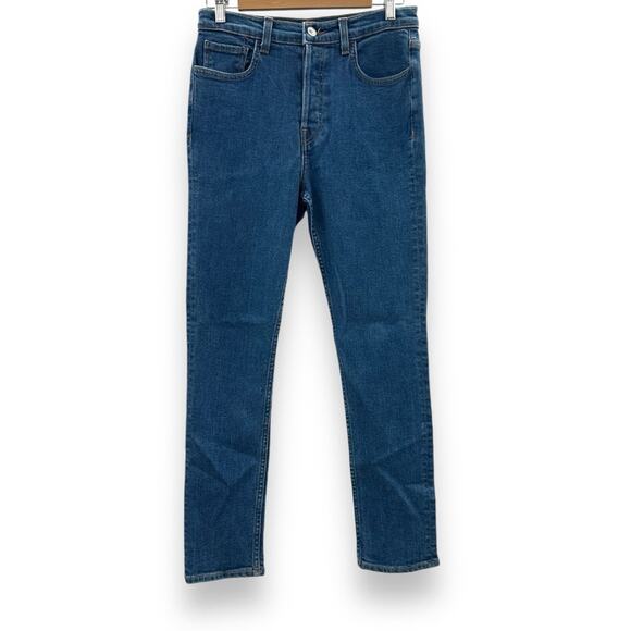 Re/done High Rise Medium Wash Skinny Leg Jeans Button Fly‎ Sz 30 - Picture 1 of 12